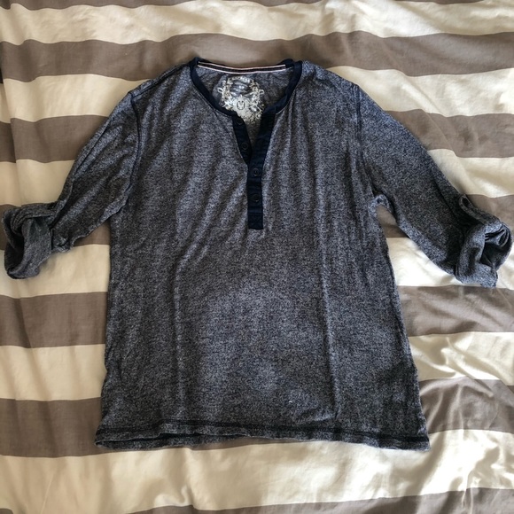 EXPRESS Henley Long-sleeve Tee - Picture 3 of 4